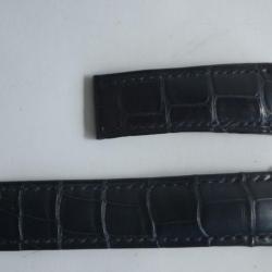 Bracelet pour montre Fontainemelon croco noir 22 mm