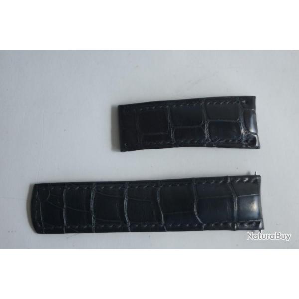 Bracelet pour montre Fontainemelon croco noir 22 mm