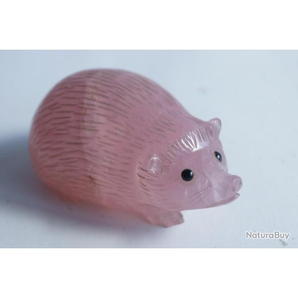 H�risson sculpt� quartz rose