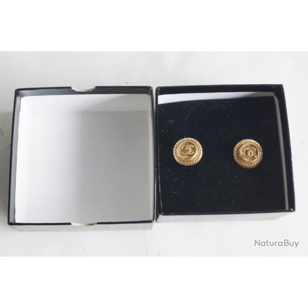 CHANEL Clips d'oreilles Coco Chanel Paris France vintage