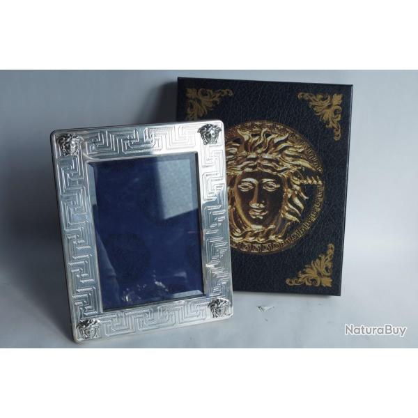 VERSACE Cadre porte-photo argent massif M�dusa