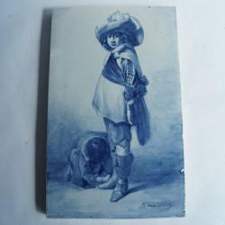 Grand carreau peint Porceleyne Fles Delft Pays-Bas