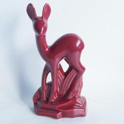 Biche c&eacute;ramique Charles Lemanceau St Cl&eacute;ment Art D&eacute;co