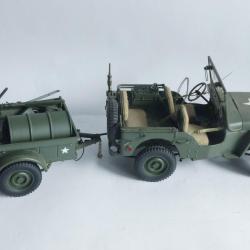 AutoArt 2015 Jeep Willys avec remorque 1:18