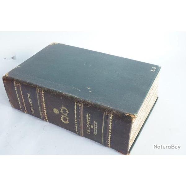 Livre Dictionnaire de musique Hugo Riemann 1931