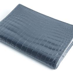 HERMES Couverture d'agenda crocodile noir