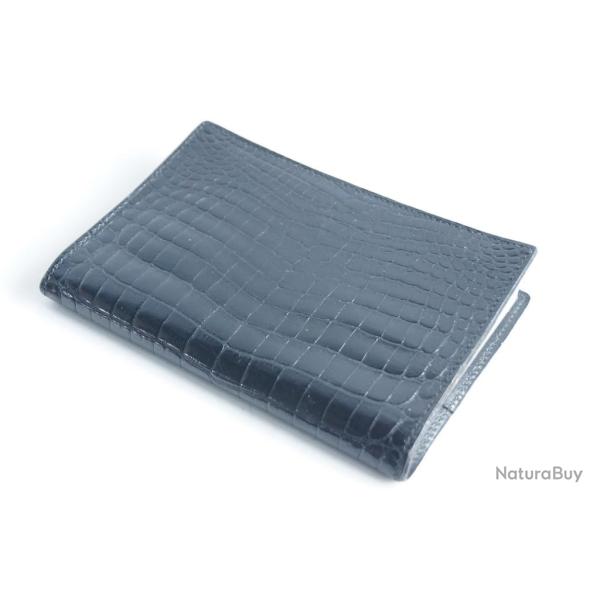 HERMES Couverture d'agenda crocodile noir