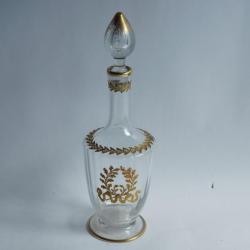 SAINT LOUIS Carafe &agrave; liqueur cristal &eacute;maill&eacute; or