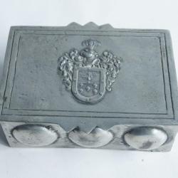 Boite &eacute;tain armoiries Souvenir de Villagroy Espagne
