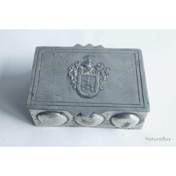 Boite �tain armoiries Souvenir de Villagroy Espagne