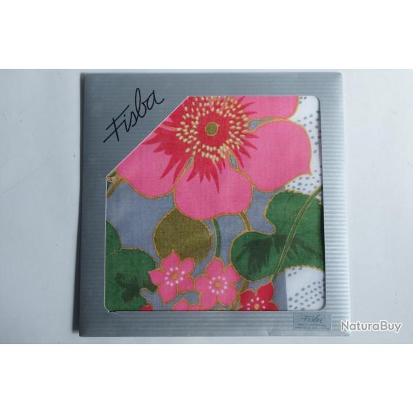 Mouchoir coton Fleurs Fisba Stoffels Suisse