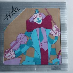 Mouchoir coton Clown violoncelliste Fisba Stoffels Suisse