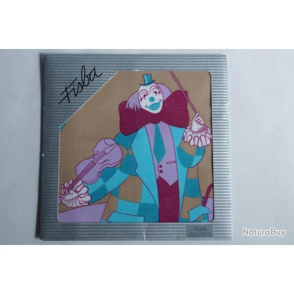 Mouchoir coton Clown violoncelliste Fisba Stoffels Suisse