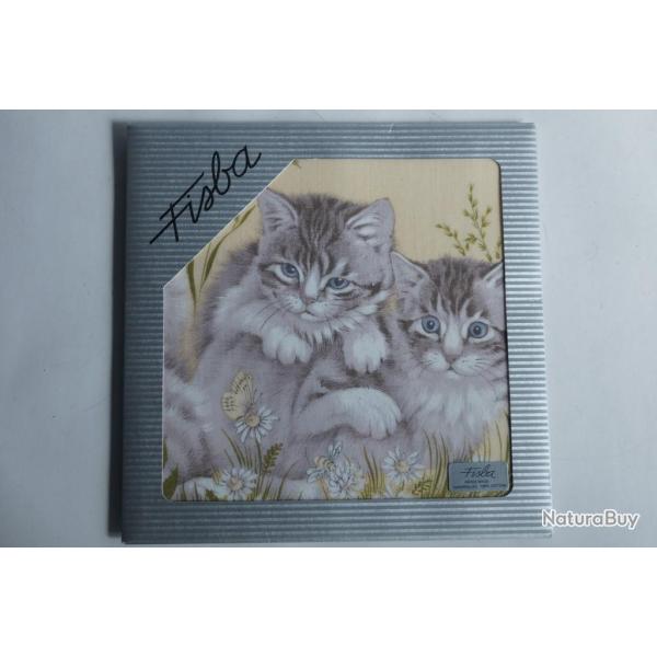 Mouchoir coton Chats Fisba Stoffels Suisse