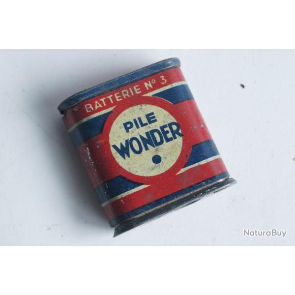 Ancien Taille crayon publicitaire t�le Pile Wonder