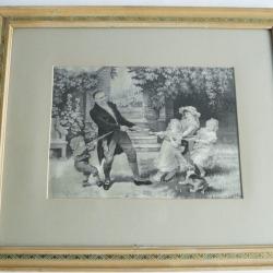 Soie tiss&eacute;e Tir &agrave; la corde Lutte acharn&eacute;e Frederick Morgan