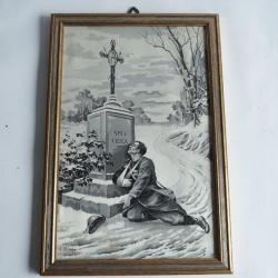 Soie tiss&eacute;e Soldat bless&eacute; Spes Unica Jules Monge