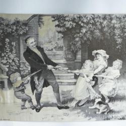 Soie tiss&eacute;e Tir &agrave; la corde Lutte acharn&eacute;e Frederick Morgan