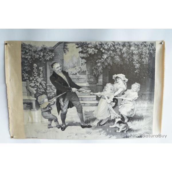 Soie tiss�e Tir � la corde Lutte acharn�e Frederick Morgan