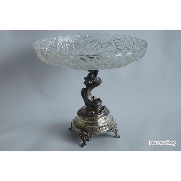 Coupe � fruits cristal taill� Dauphin
