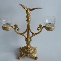 Baguier bronze dor&eacute; Oiseau Napol&eacute;on III