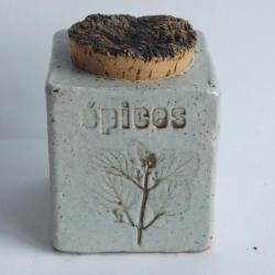 Pot &agrave; &eacute;pices c&eacute;ramique Herbier Raymonde Leduc Vallauris