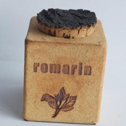 Pot &agrave; &eacute;pices Romarin c&eacute;ramique Herbier Raymonde Leduc Vallauris