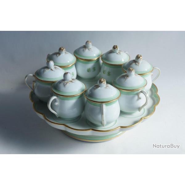 Service � cr�me porcelaine XIXe si�cle