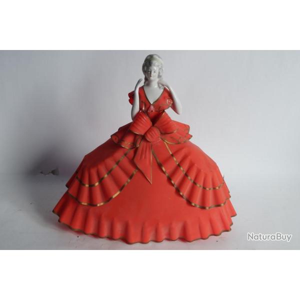 Veilleuse Demi figurine porcelaine Marquise cellulo�d
