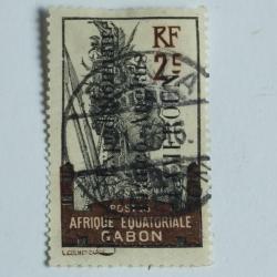 Timbre Cameroun colonie Fran&ccedil;aise gabon surcharg&eacute; 2c 1915 oblit&eacute;r&eacute;