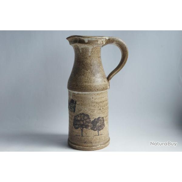Pichet gr�s mouchet� Poterie du bois de Laud