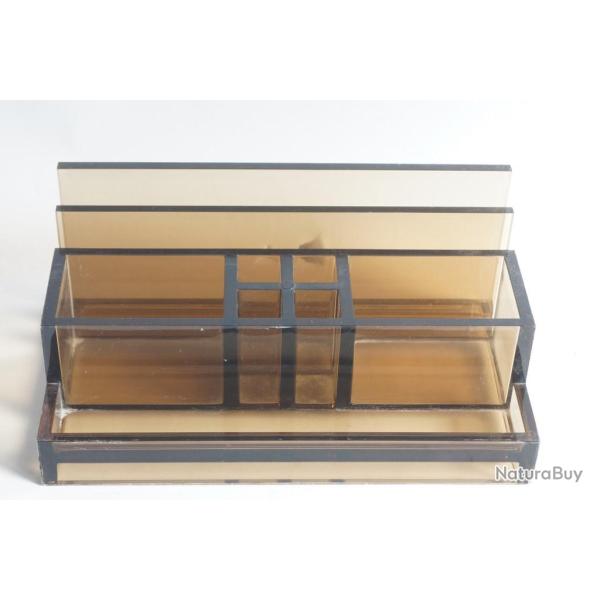 Organiseur de bureau acrylique fum� design