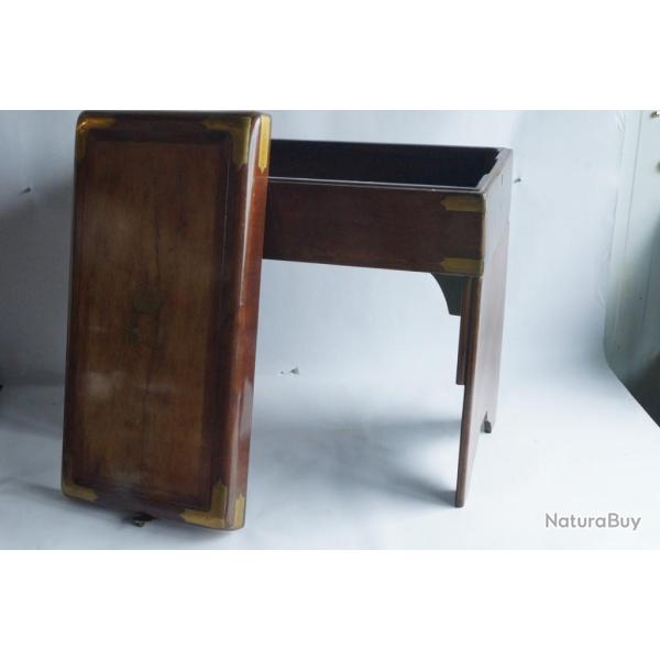 Bidet de voyage acajou et laiton XIXe si�cle