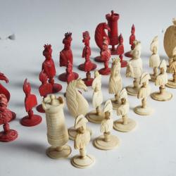Jeu d'&eacute;checs os Napol&eacute;on vs Orient XIXe si&egrave;cle