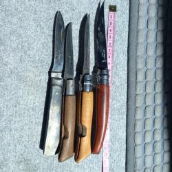 OPINEL  - COUTEAUX PLIANTS   - LOT -