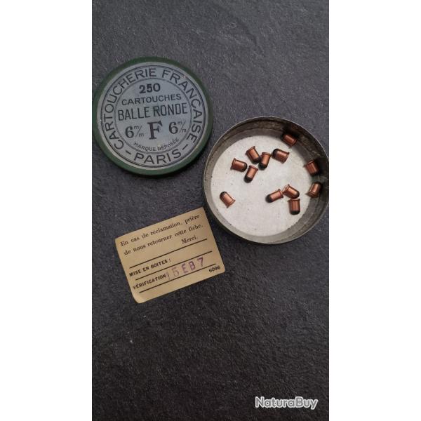 Cartouche 6 mm CARTOUCHERIE FRANCAISE balle ronde