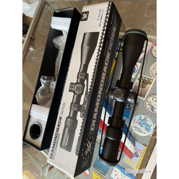Lunette diamondback 6-24X50 avec fixation piquatini