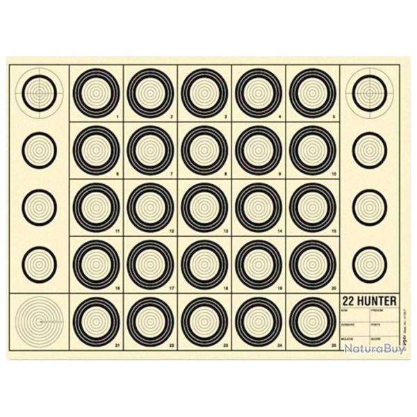 CIBLE BENCHREST 22 HUNTER 42 X 29,7 CM (A3)