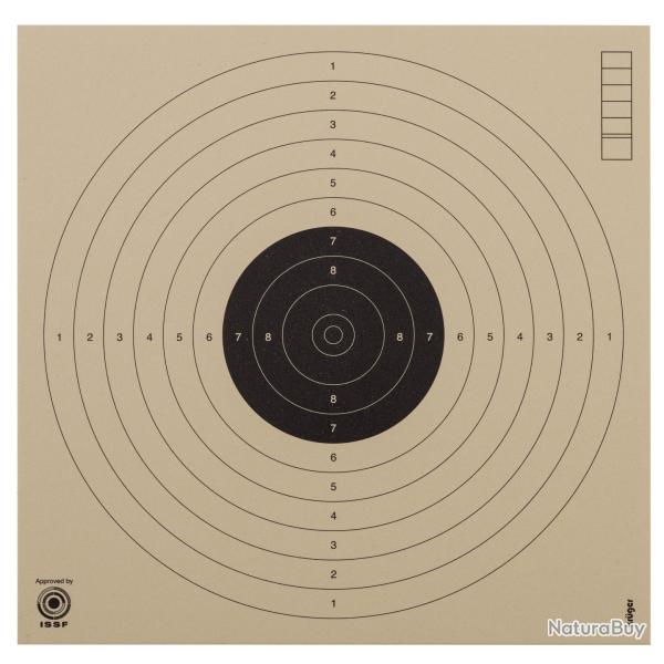 1000 CARTONS-CIBLES PISTOLET 10 M 17 X 17 CM