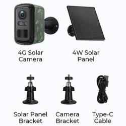 Cam&eacute;ra Surveillance Autonome Camouflage 4G Solaire 4MP *Ench&egrave;re* Application UBox Pro