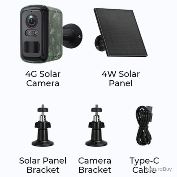 Cam�ra Surveillance Autonome Camouflage 4G Solaire 4MP *Ench�re* Application UBox Pro