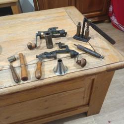 Lot ancien sertisseuse calibrage pour munitions 12 et 16 etc..