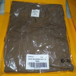 GILET DE CORPS COYOTE TAILLE MILITAIRE 96 SOIT M EN CIVIL ,  DE FABRICATION FRANCAISE LEO MINOR  , P