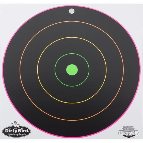 CIBLE DIRTY BIRDS MULTICOLORES - BIRCHWOOD CASEY - 10 CIBLES - 30 CM