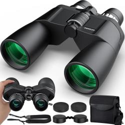 Jumelles 12-36x50 HD Puissantes Prisme Porro BAK4 Objectif 50mm Multicouches Lentilles FMC Zoom 70m