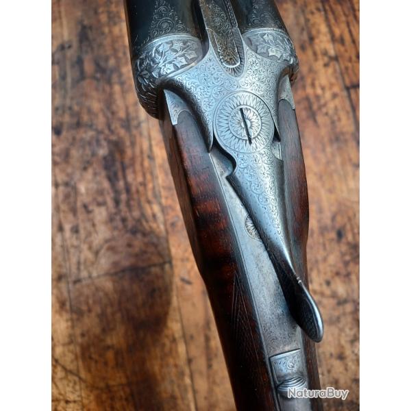 JOLI ET RARE FUSIL JUXTAPOS� ARTISANAL FRAN�AIS RONCHARD&CIZERON GRAV� LUXE EN BEL �TAT. �  SAISIR !
