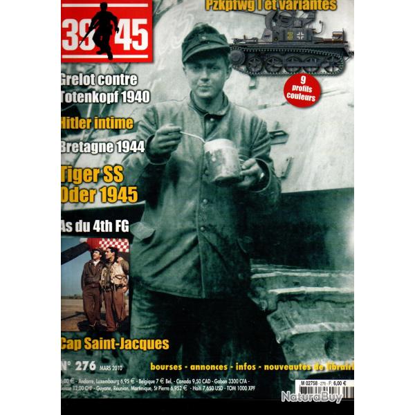 39-45 Magazine 276, variantes pz 1, mus�e marine corps, catillon mai 1940, combat cap sizun, indochi