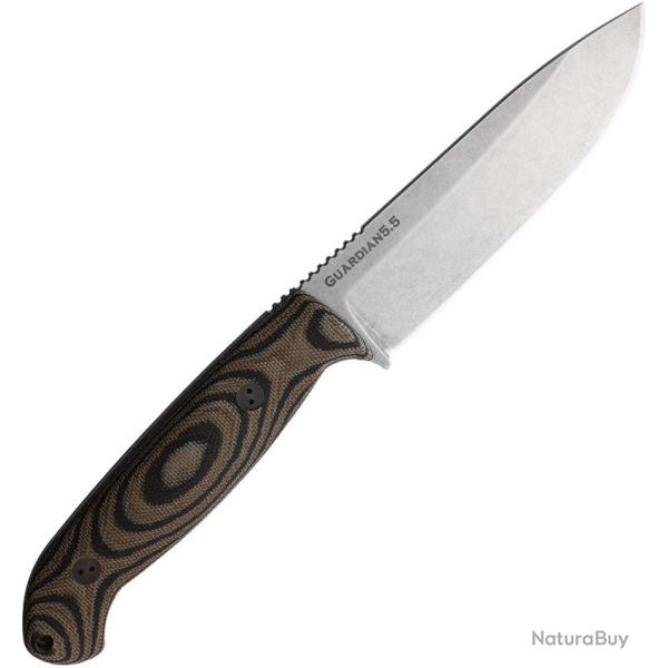 Couteau Bradford Knives Guardian 5.5 Sabre Lame Acier N690 Manche Micarta Camo USA BRAD55S109