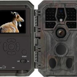 Cam&eacute;ra Chasse Vid&eacute;o 1296P H.264 64MP 3 Modes Angle120&deg; Vision Nocturne Port&eacute;e 30m &Eacute;tanche IP66