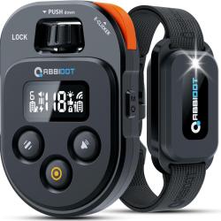 Collier de Dressage Chien &Eacute;cran LCD Clicker Electrique Port&eacute;e 3.2 Km 4 Modes Veilleuse &Eacute;tanche IPX7